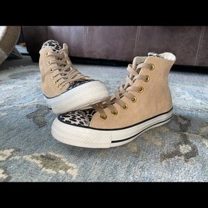 Women’s Leopard Suede Converse WOMENS 6/MENS 4